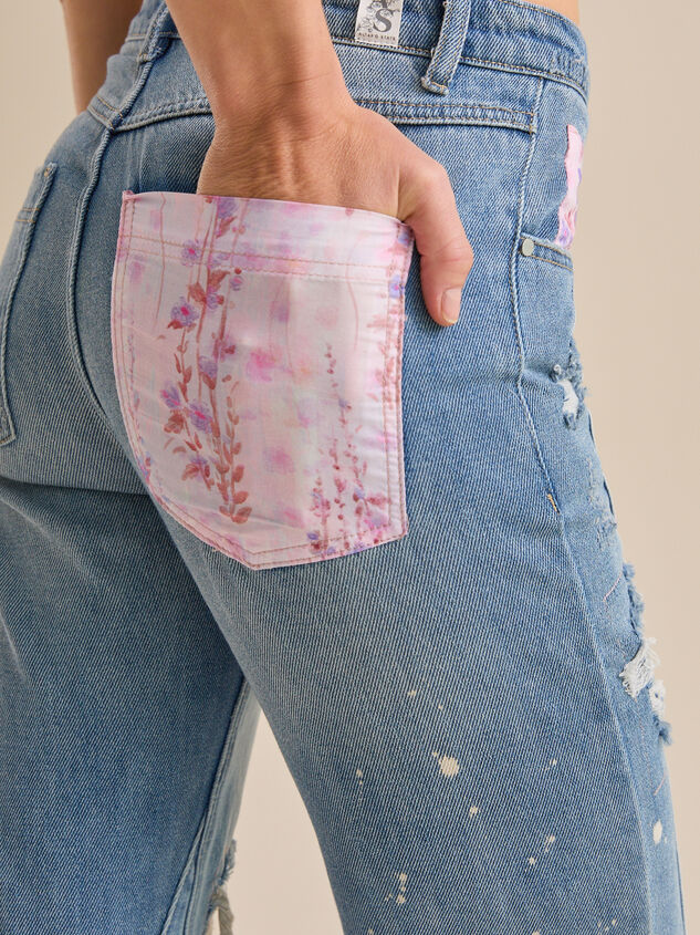 Eloise Patchwork Jeans Detail 7 - TULLABEE