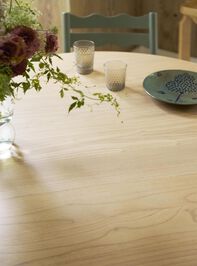 Rose Wood Round Dining Table Detail 8 - TULLABEE