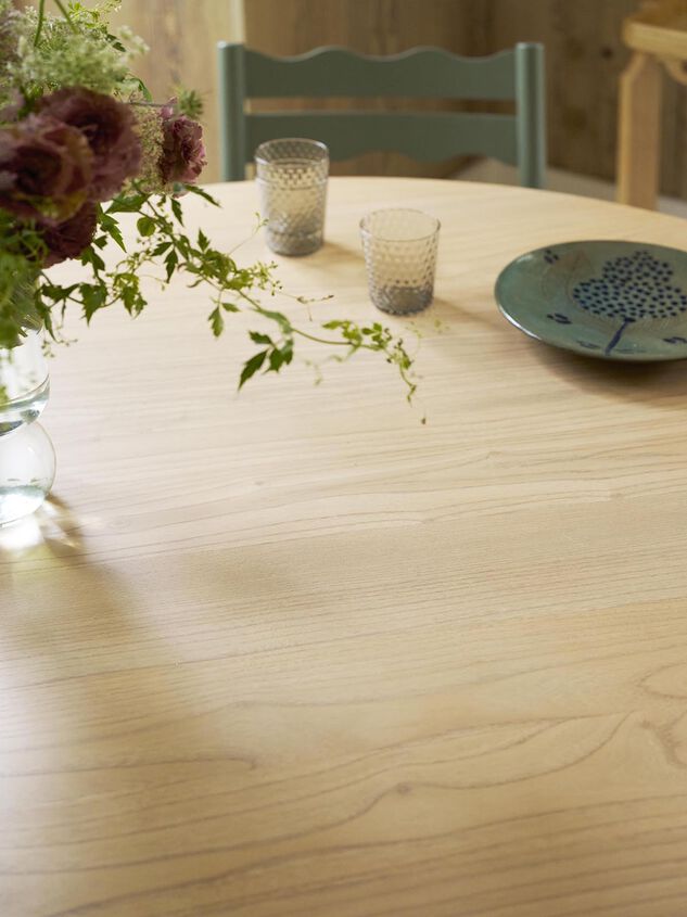 Rose Wood Round Dining Table Detail 8 - TULLABEE