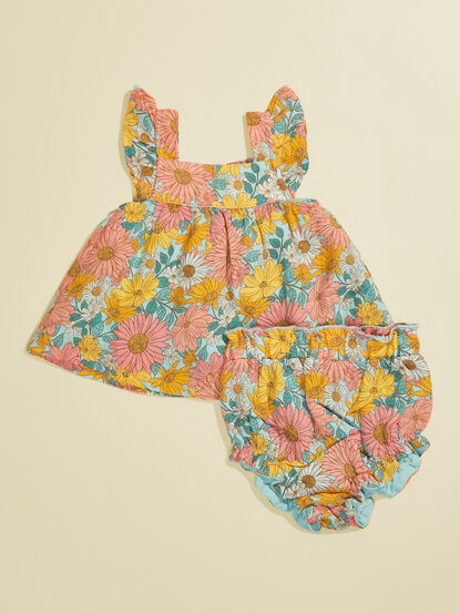 Kinsley Baby Floral Dress and Bloomer Set - TULLABEE
