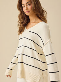 Sam Striped Sweater Detail 4 - TULLABEE