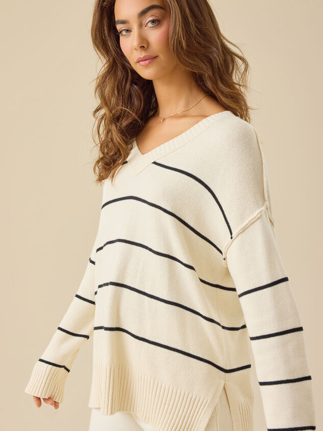 Sam Striped Sweater Detail 4 - TULLABEE
