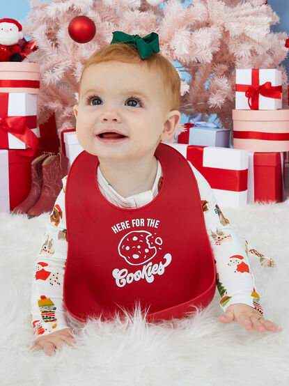 Here For Cookies Silicone Bib - TULLABEE
