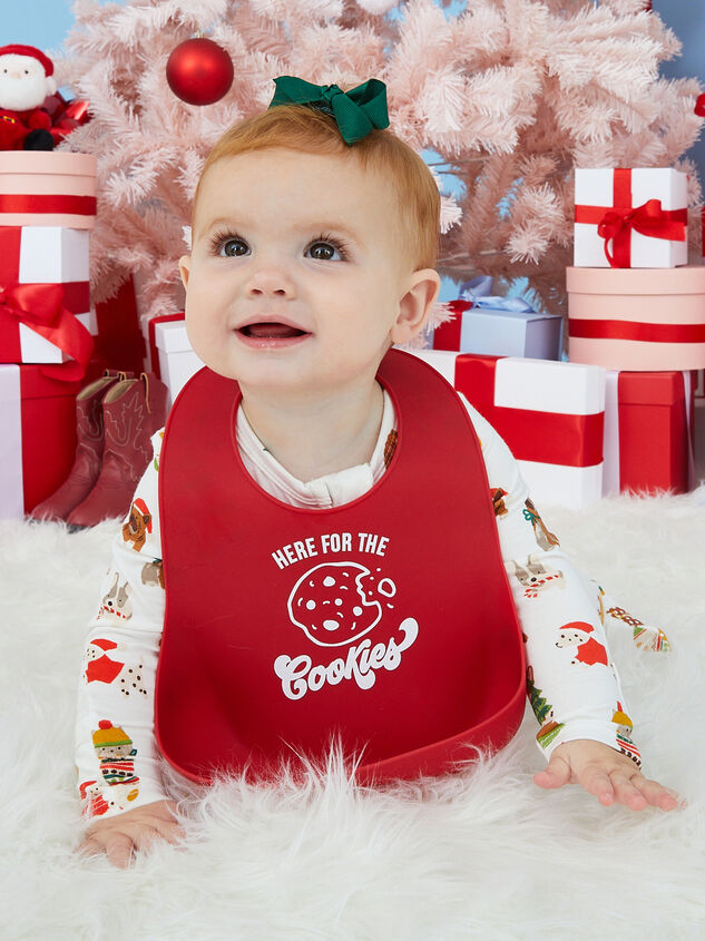 Here For Cookies Silicone Bib - TULLABEE