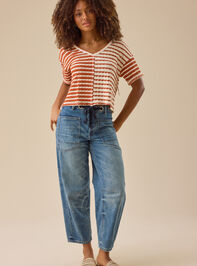 Vala Striped Knit Top Detail 4 - TULLABEE