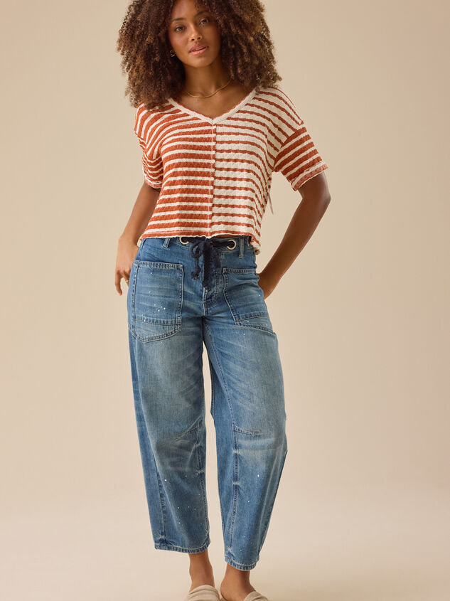 Vala Striped Knit Top Detail 4 - TULLABEE