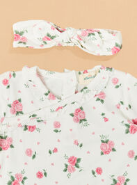 Rosie Rosettes Nightgown with Headband Detail 2 - TULLABEE