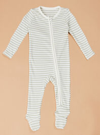 Snuggly Stripe Footie - TULLABEE