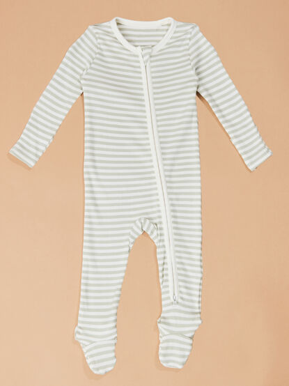 Snuggly Stripe Footie - TULLABEE
