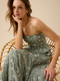 Baylor Embroidered Maxi Dress Detail 5 - TULLABEE