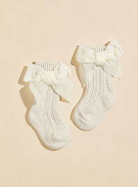 Knit Bow Socks - TULLABEE