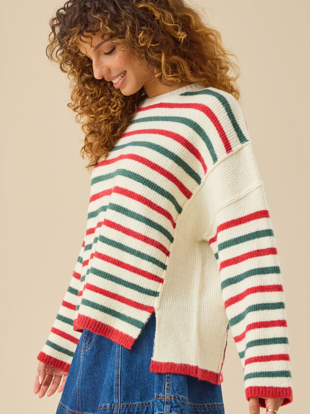 Wynter Striped Sweater Detail 3 - TULLABEE