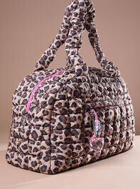 Proficient Cheetah Puffer Duffel Bag Detail 2 - TULLABEE