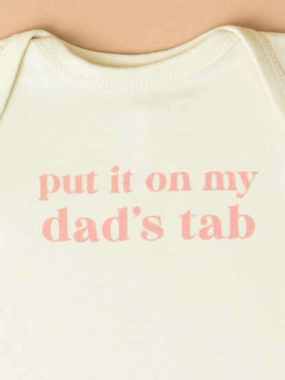 Put it on Dads Tab Bodysuit - TULLABEE
