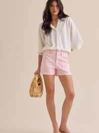 Carleigh Striped Denim Shorts - TULLABEE