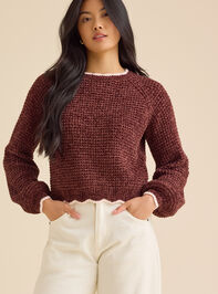 Amber Scalloped Trim Sweater - TULLABEE