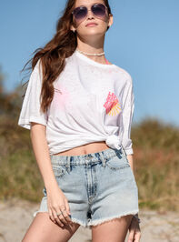 Let's Watch The Sunset Graphic Tee Detail 2 - TULLABEE