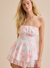 Matty Strapless Floral Romper Detail 4 - TULLABEE