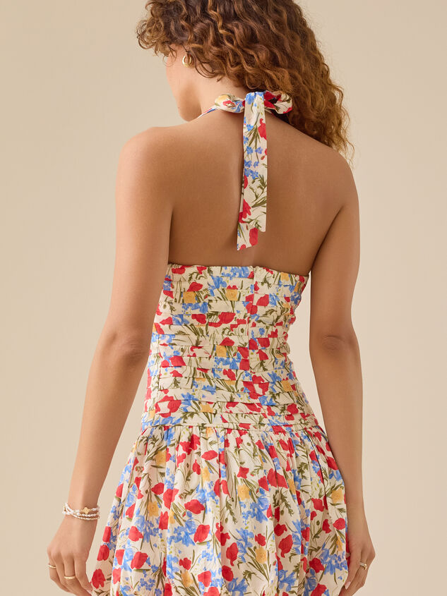 Katniss Floral Bubble Dress Detail 6 - TULLABEE
