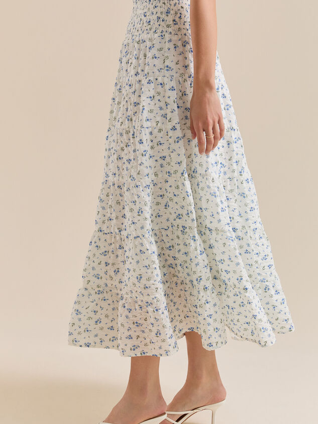 Ruth Floral Midi Skirt Detail 4 - TULLABEE