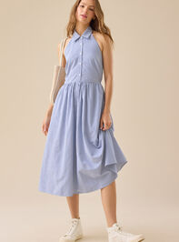 Lauren Striped Midi Dress Detail 4 - TULLABEE