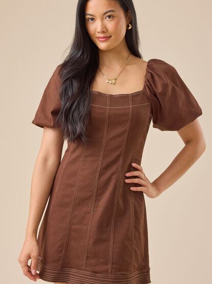 Edie Denim Mini Dress - TULLABEE