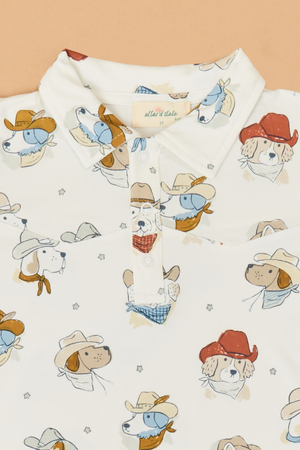 Cow-Dog Polo and Short Set - Altar'd State - 