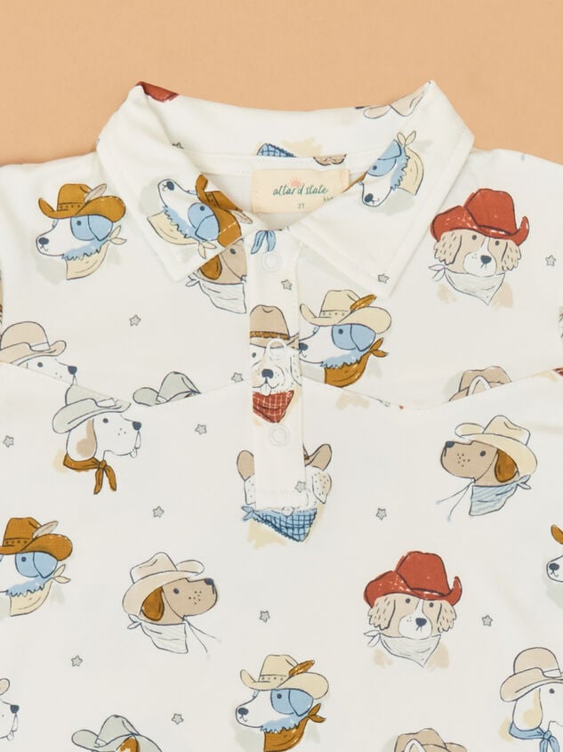 Cow-Dog Polo and Short Set Detail 3 - TULLABEE