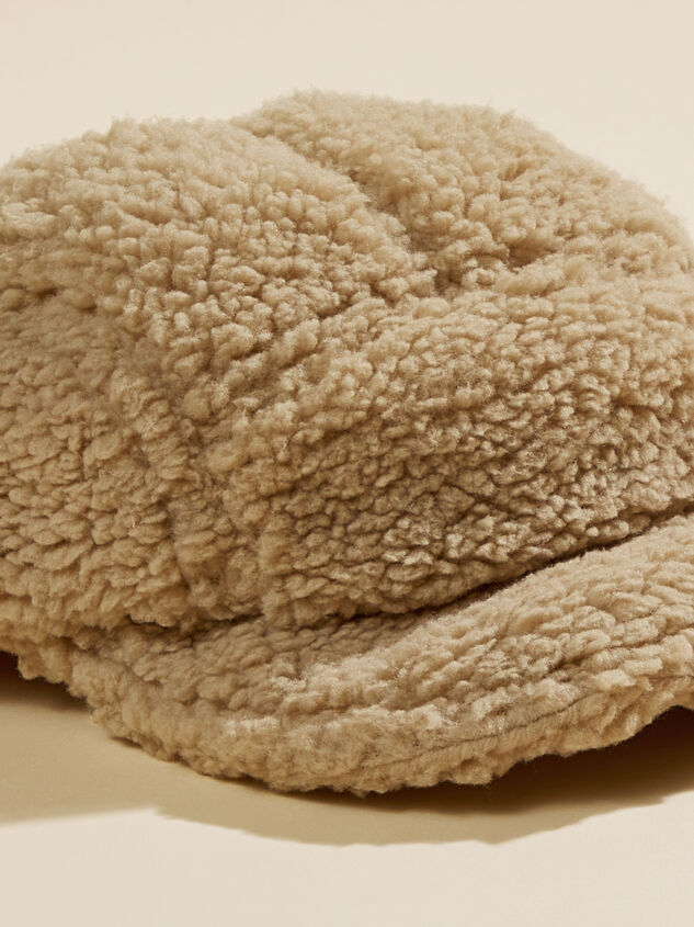 Ezra Sherpa Flat Cap by Quincy Mae Detail 2 - TULLABEE