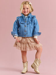 Reagan Ruffle Denim Jacket - TULLABEE
