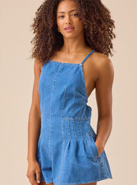 Nichole Denim Halter Romper Detail 5 - TULLABEE