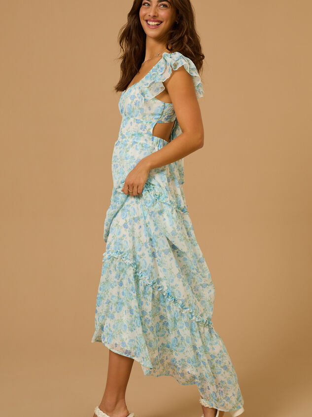Chandler Floral Maxi Dress Detail 4 - TULLABEE