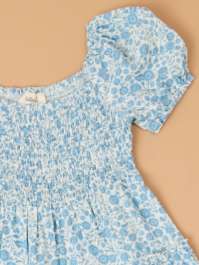 Mila Floral Toddler Dress Detail 2 - TULLABEE