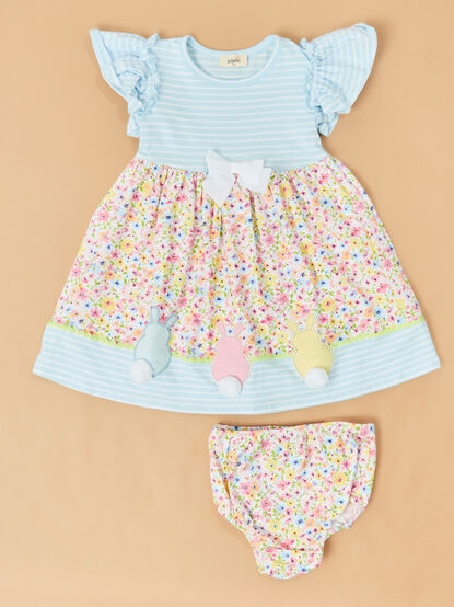 Bunny Balloons Twirl Baby Dress - TULLABEE