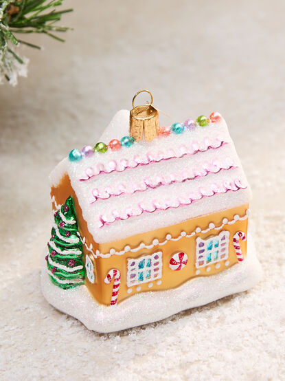 Sparkle Gingerbread House Ornament - TULLABEE