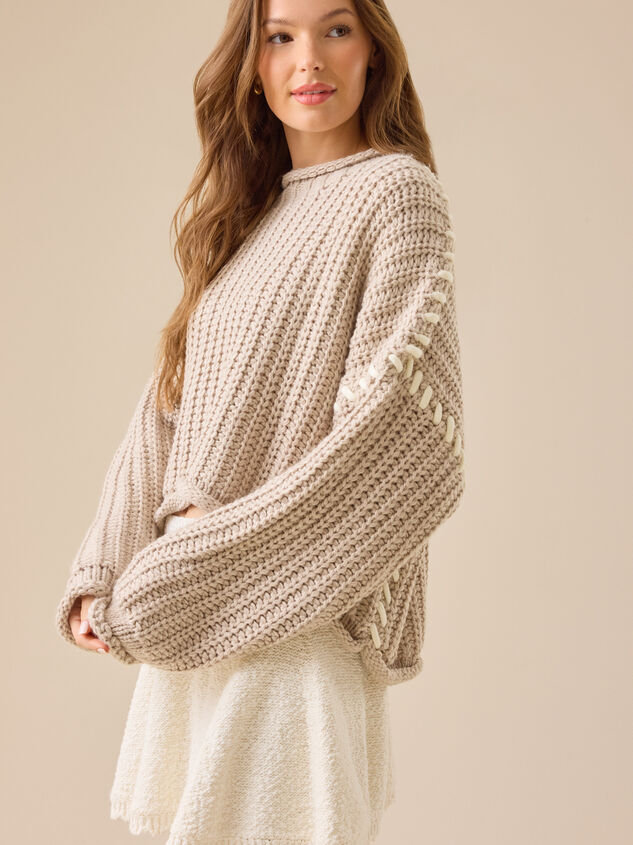 Catelyn Whipstitch Sweater Detail 4 - TULLABEE