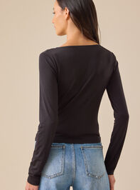 Angie Wrap Front Blouse Detail 4 - TULLABEE