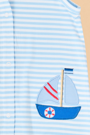 Sail Away Stripe Romper - Altar'd State - 