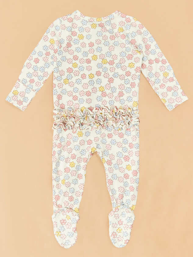 Sara Floral Ruffle Footie Detail 4 - TULLABEE