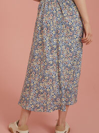 Ainsley Floral Midi Skirt Detail 4 - TULLABEE