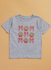 Bows and Basketball Graphic Tee - TULLABEE