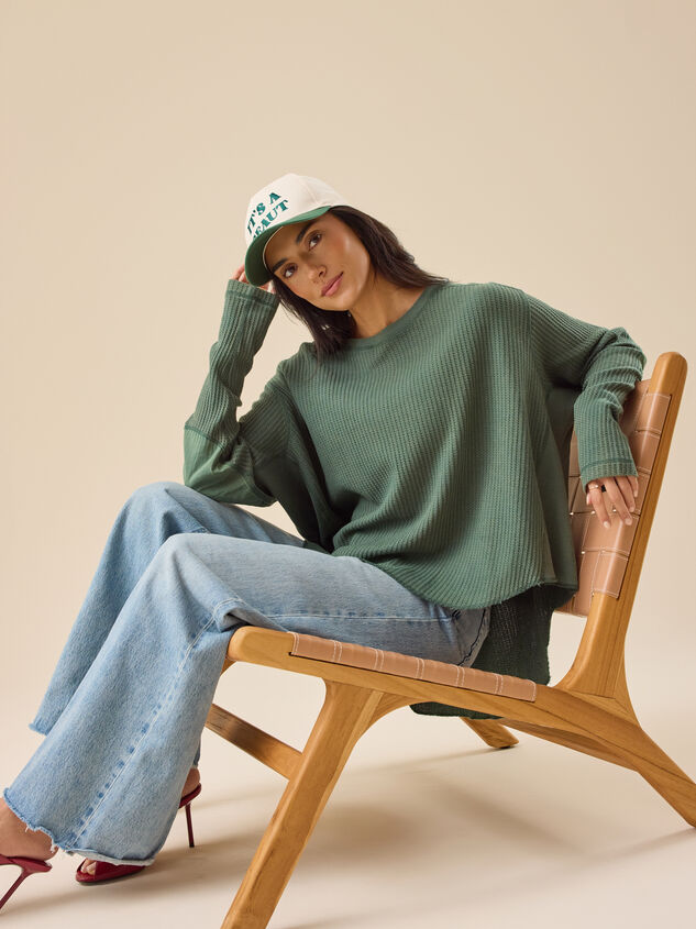 Anna Oversized Thermal Top Detail 3 - TULLABEE