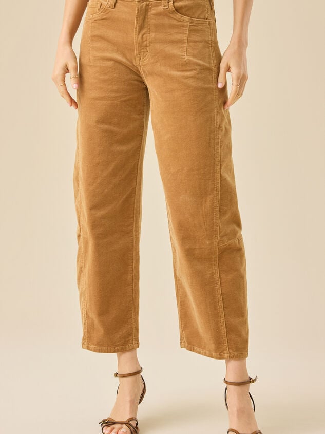 Jordyn Corduroy Barrel Pant Detail 2 - TULLABEE