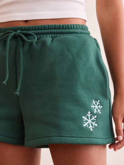 Stay Cozy Embroidered Shorts - TULLABEE