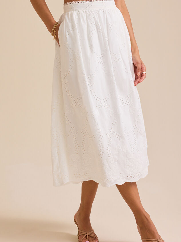Delilah Eyelet Skirt Detail 2 - TULLABEE