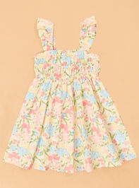 Evie Floral Toddler Dress Detail 2 - TULLABEE