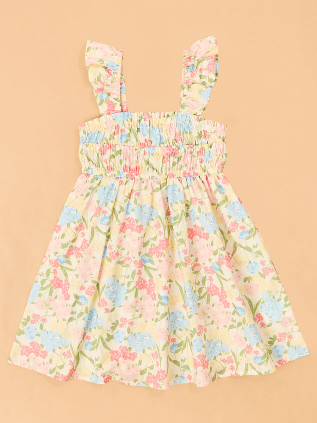 Evie Floral Toddler Dress Detail 2 - TULLABEE