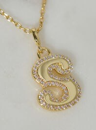 18K Gold Signature Letter Necklace -S - TULLABEE