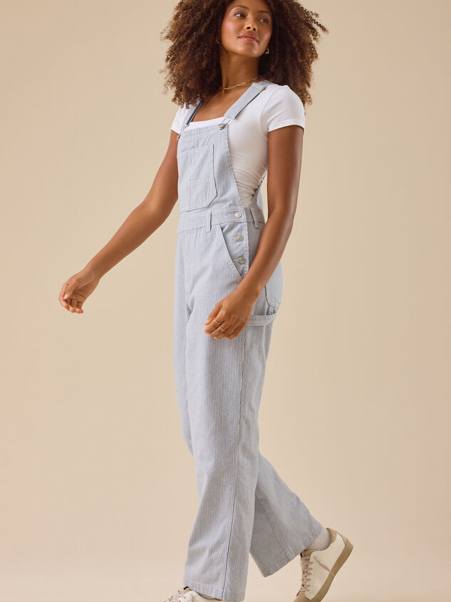 Brie Striped Overalls Detail 4 - TULLABEE
