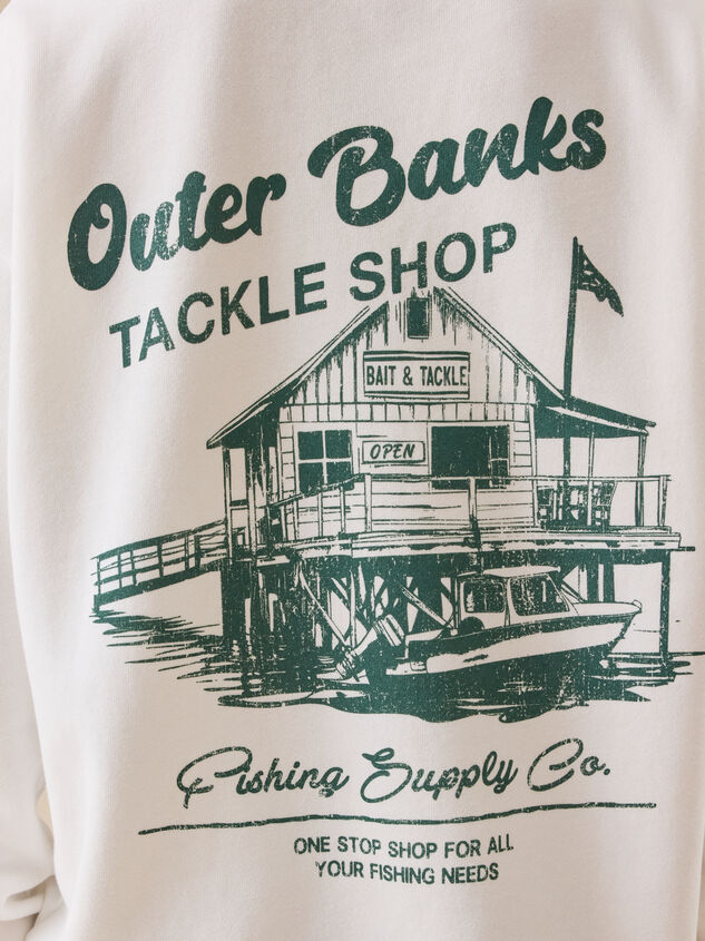 Outer Banks Tackle Shop Pullover Detail 2 - TULLABEE